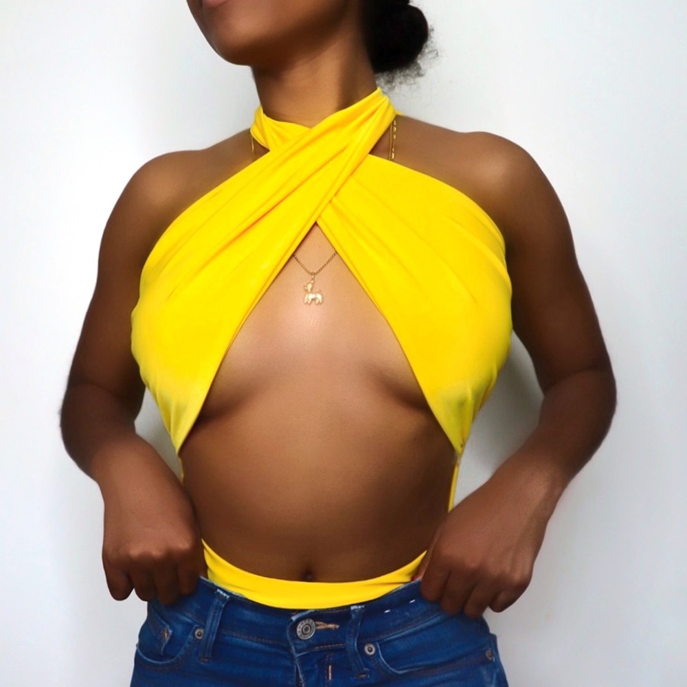 Halterneck bodysuit